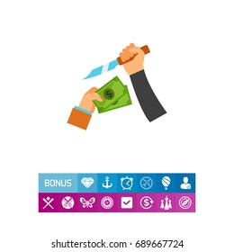 Robbery crime icon