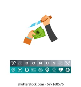 Robbery crime icon