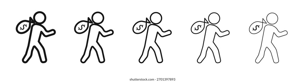 Diseño de iconos de robo, logotipo, App, interfaz de usuario. Ilustración vectorial, EPS