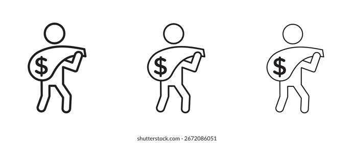 Icono de robo. Ilustración de elemento simple. Puede ser utilizado para el Web y el móvil.