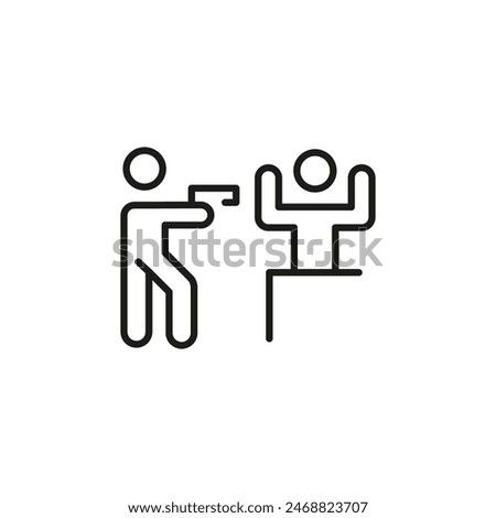 Robbery icon. Simple robbery icon for social media, app, and web design. Vector illustration