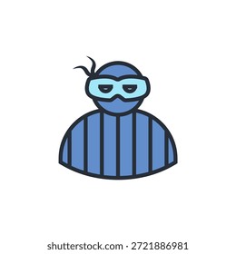 icono de robo. Vector. Trazo editable. signo de estilo lineal para uso Diseño web, logotipo. Ilustración de símbolo.