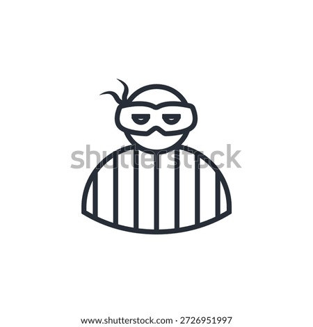 robbery icon. vector.Editable stroke.linear style sign for use web design,logo.Symbol illustration.