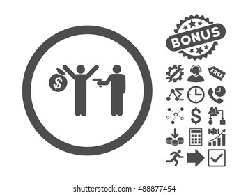 Robbery pictograph with bonus pictograph collection. Vector illustration style is flat iconic symbols, gray color, white background.