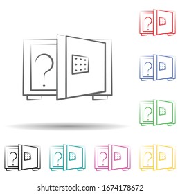 Robbery, safe, gang, criminal multi color set icon. Simple thin line, outline vector of mafia icons for ui and ux, website or mobile application