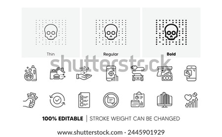 Robbery, Voting ballot and Heart beat line icons. Pack of Enterprise, Pet shampoo, Car charge icon. Stop talking, Cyber attack, Phone repair pictogram. Report, Security confirmed. Line icons. Vector