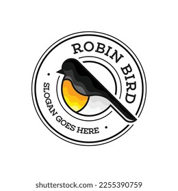 Robbin bird logo design concept vector. Animal logo design template