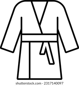 robe beauty clothes dressing gown female Outline