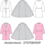 Robe Editable Fashion Flat Template