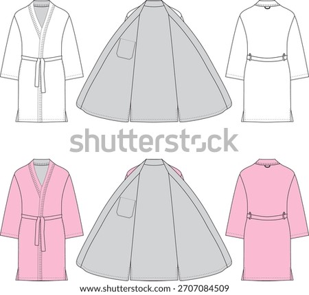 Robe Editable Fashion Flat Template