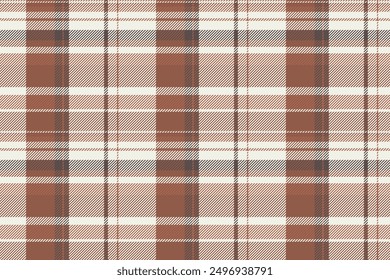 Robe fabric texture vector, outfit tartan seamless textile. Menswear background pattern plaid check in white and red colors palette.