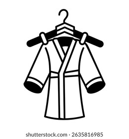 Robe garment icon in sketchy style