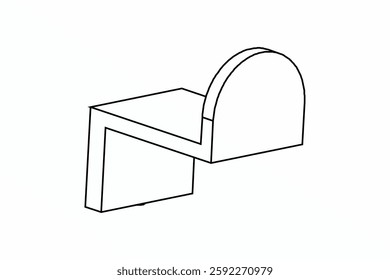 Robe Hook, bathroom fittings accessories vector illustrator