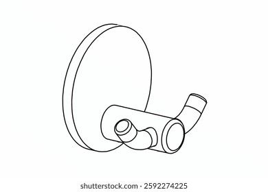 Robe Hook Double, bathfittings products accessories bathroom fittings vector illustrator