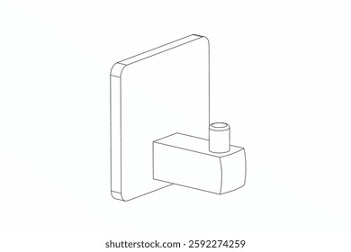 Robe Hook, for towels and clothes in the bathroom fittings vector illustrator