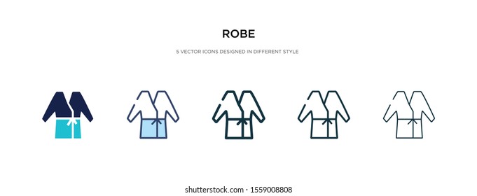 robe icon in different style vector illustration. two colored and black robe vector icons designed in filled, outline, line and stroke style can be used for web, mobile, ui