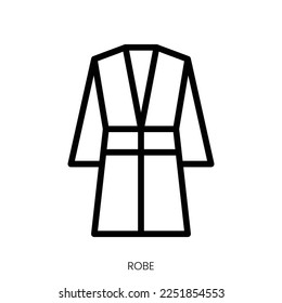 robe icon. Line Art Style Design Isolated On White Background