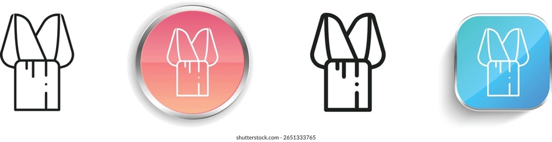 robe icon. Thin Linear, Regular and Button Style Design Isolated On White Background