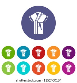 Robe icons color set vector for any web design on white background