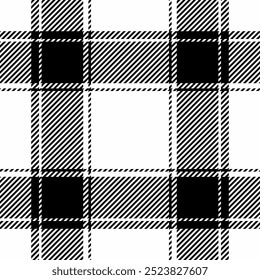 Robe pattern vector tartan, marketing textile background plaid. 1950s seamless fabric check texture in white and black colors palette.