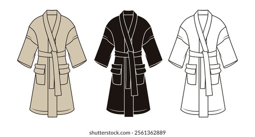 Robe silhouette icon vector  in flat design