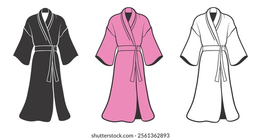 Robe silhouette icon vector  in flat design