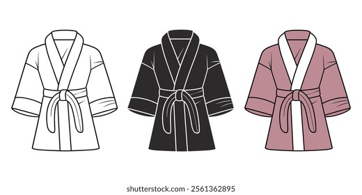 Robe silhouette icon vector  in flat design