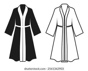 Robe silhouette icon vector  in flat design