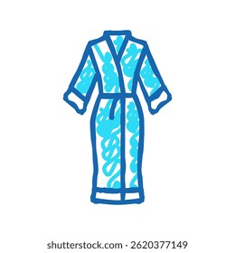 robe silk doodle icon sketch vector. robe silk sign. isolated symbol illustration
