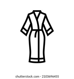 robe silk line icon vector. robe silk sign. isolated contour symbol black illustration
