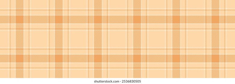 Tecido de pano de fundo têxtil, verificação de padrão de textura de outono. O tartan do dia executou o vetor sem emenda na paleta de cores laranja e marrom arenoso.