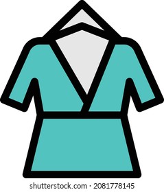 robe vector illustration isolated on a transparent background . colour vector icons for concept or web graphics.