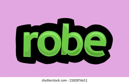 ROBE writing vector design on pink background