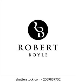 Robert Boyle Logo Design. Luxury RB Lettering.