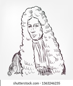 Robert Boyle Vector Sketch Portrait