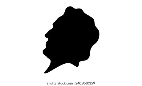 Robert Bunsen, black isolated silhouette