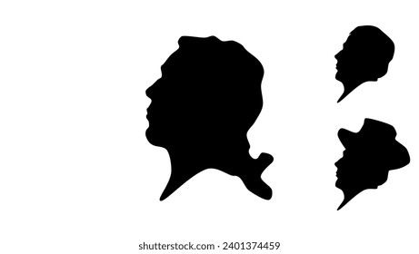 Robert Burns, black isolated silhouette