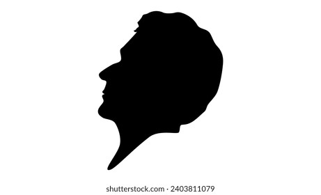 Robert Fulton, black isolated silhouette