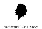 Robert Louis Stevenson silhouette, high quality vector
