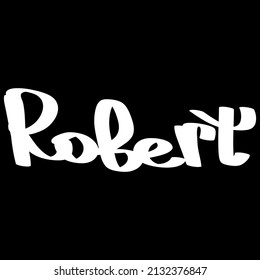 Robert male name street art design. Graffiti tag Robert. Vector art