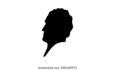 Robert Peel, black isolated silhouette