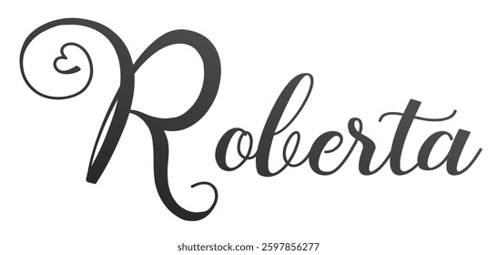 Roberta - black color - first name - ideal for websites, e-mails, presentations, greetings, sublimation cards, cricut, t-shirt, sweatshirt, prints, cricut, silhouette,