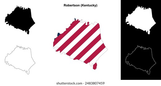 Robertson County (Kentucky) outline map set