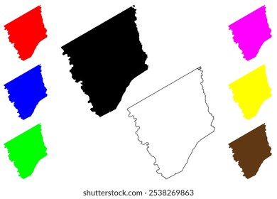 Robertson County, Texas (Counties in Texas, United States of America,USA, U.S., US) map vector illustration, scribble sketch Robertson map