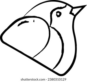 Robin bird hand drawn vector illustration