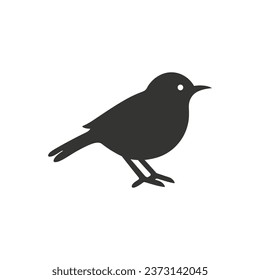 Robin bird Icon on White Background - Simple Vector Illustration