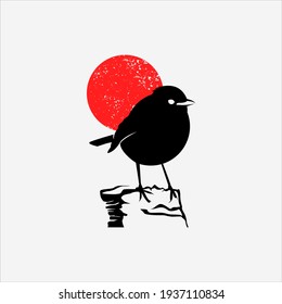 Robin Bird Logo Design Cute Animal, Mascot Vector Art and Nature Graphic Element Template and Ideas