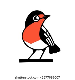 Robin bird logo design simple and elegant