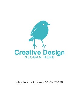 robin bird. love bird logo Ideas. Inspiration logo design. Template Vector Illustration. Isolated On White Background