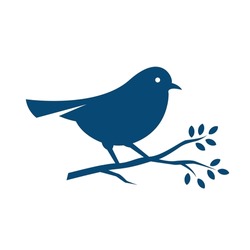 Robin Bird Silhouette Vector Logo Icon Clipart